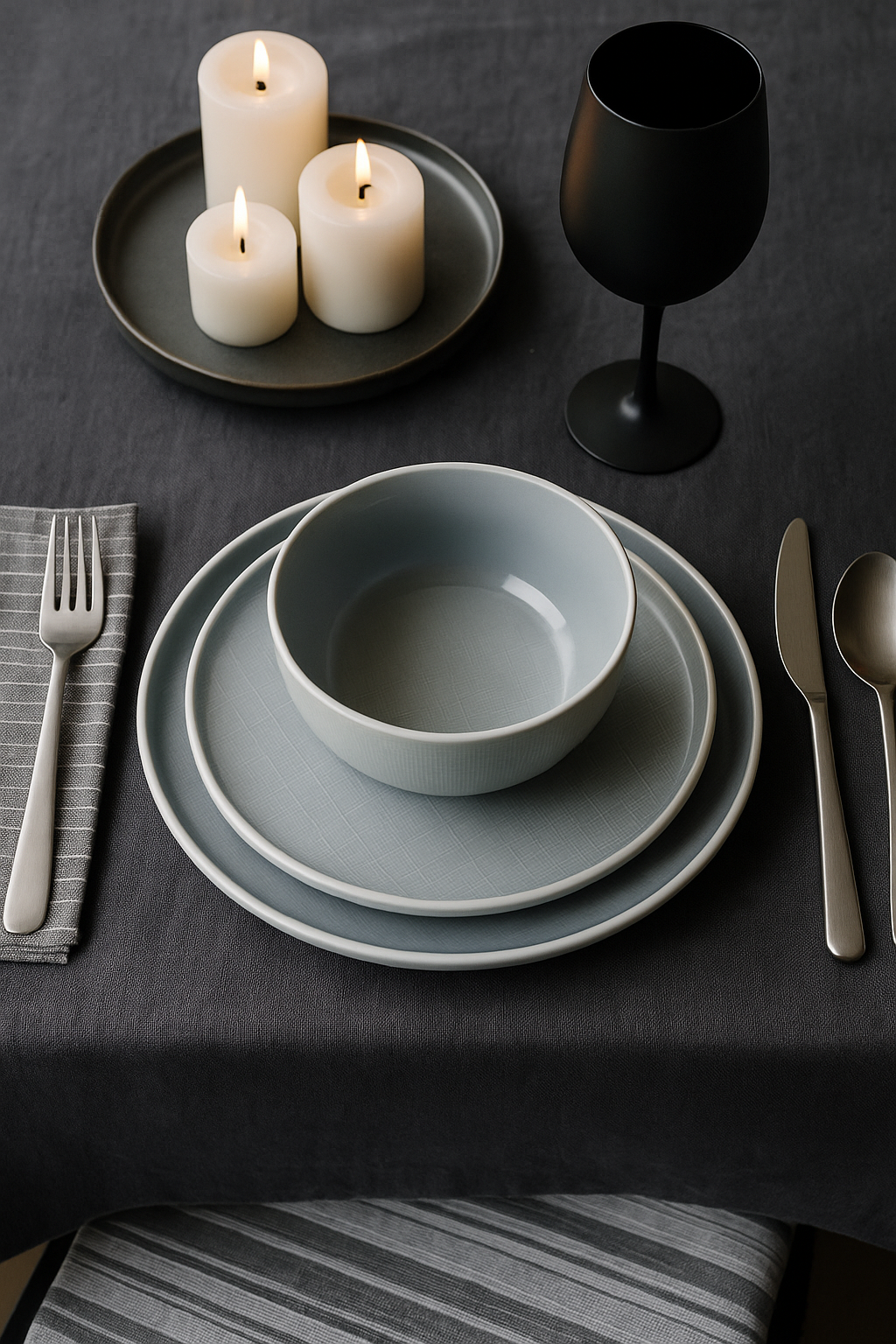 Platos Annie Gris 18 pz