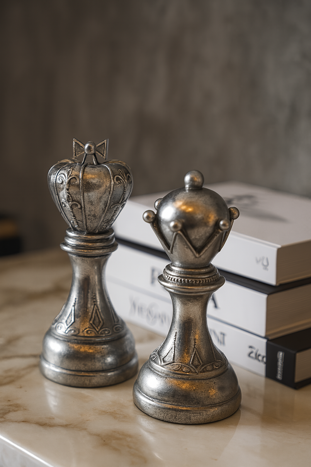 Figura de ajedrez rey y reina