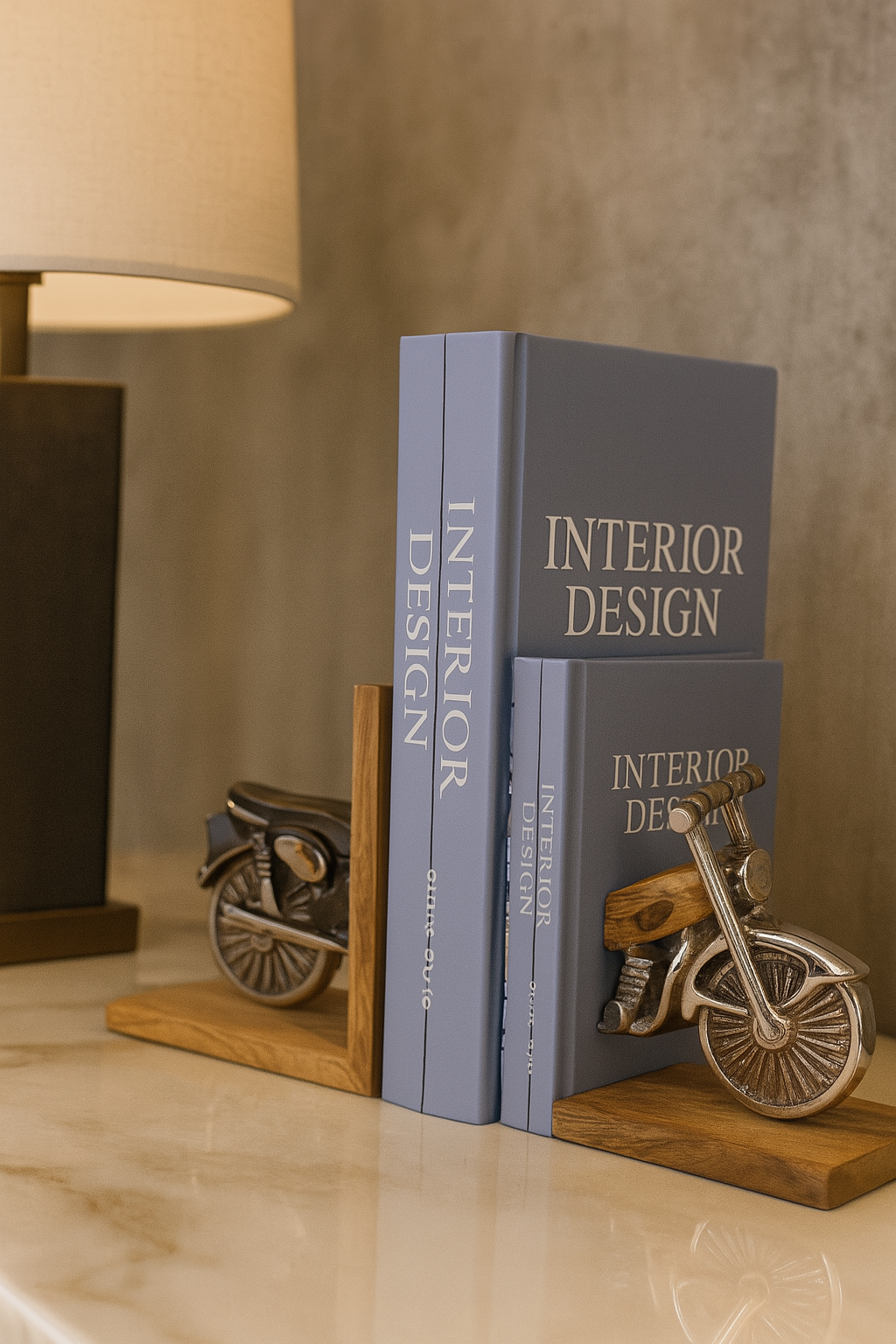 Apoya libros motocicleta