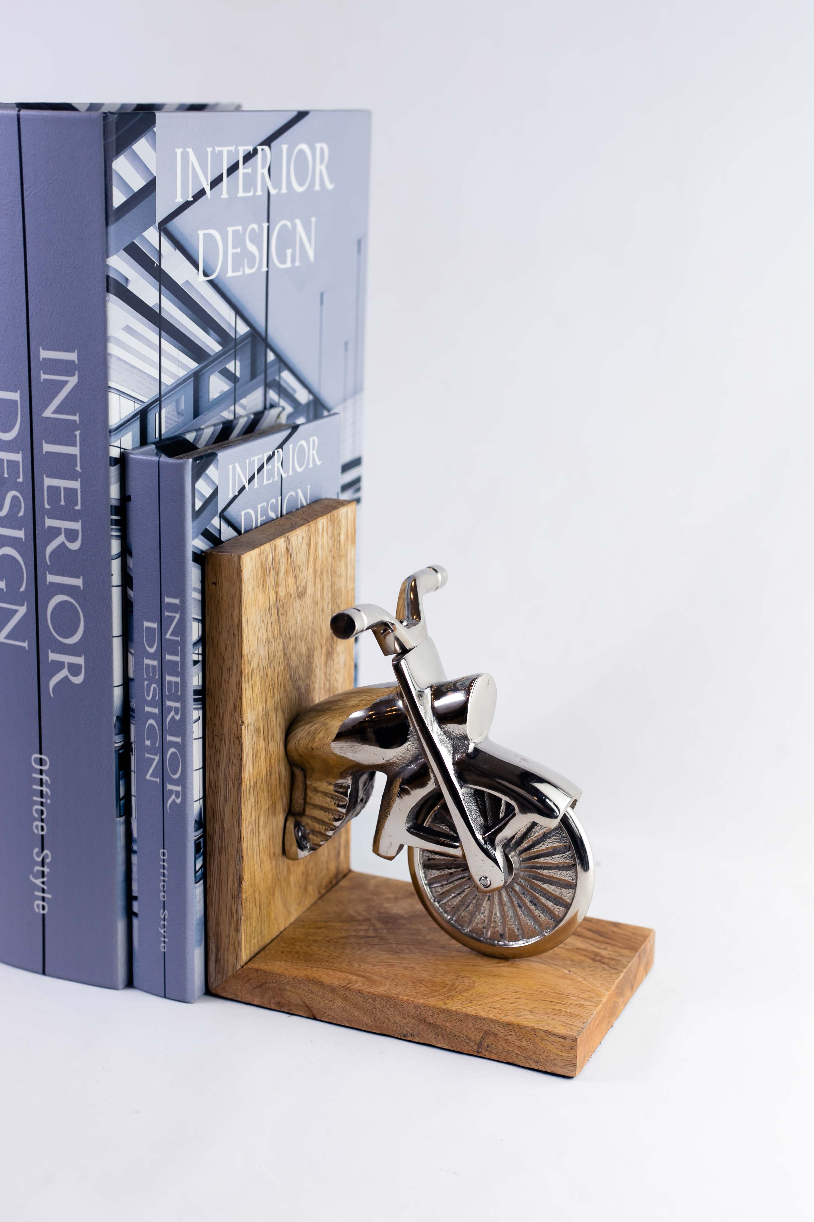 Apoya libros motocicleta